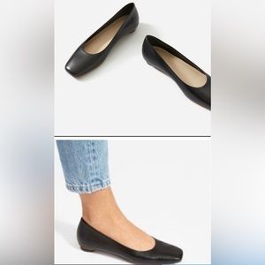 Everlane Size 8 The '90s Flat Italian Handcrafted Leather Calfskin Black Shoes